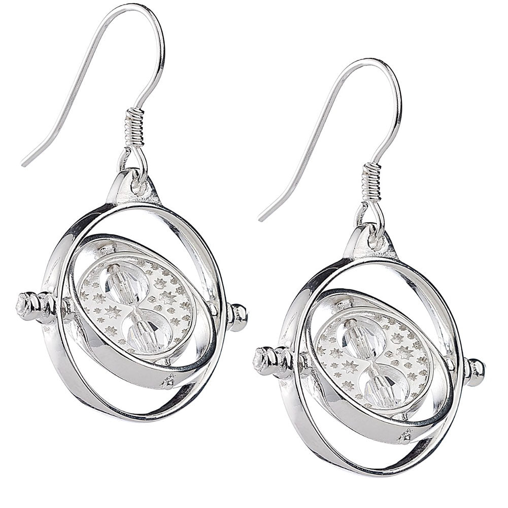 Official Harry Potter Sterling Silver Crystal Earrings Time Turner