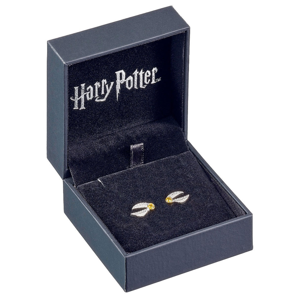 Official Harry Potter Sterling Silver Crystal Earrings Golden Snitch