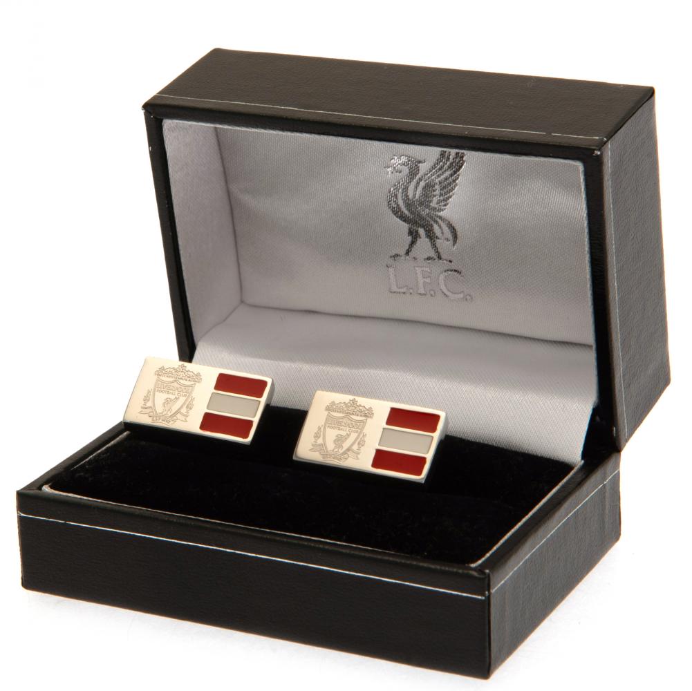 Official Liverpool FC Stainless Steel Stripe Cufflinks