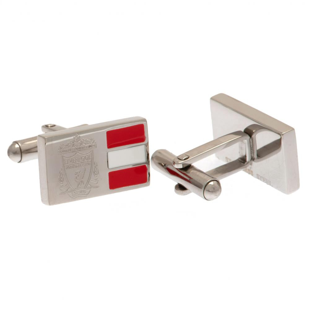 Official Liverpool FC Stainless Steel Stripe Cufflinks