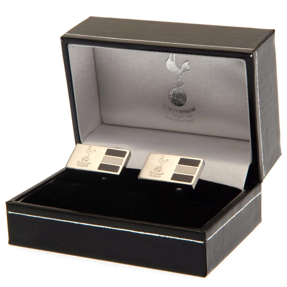 Official Tottenham Hotspur FC Stainless Steel Stripe Cufflinks