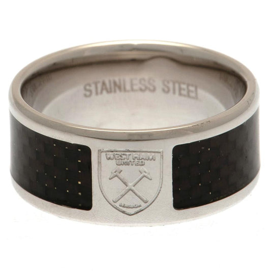 Official West Ham United FC Carbon Fibre Ring Small