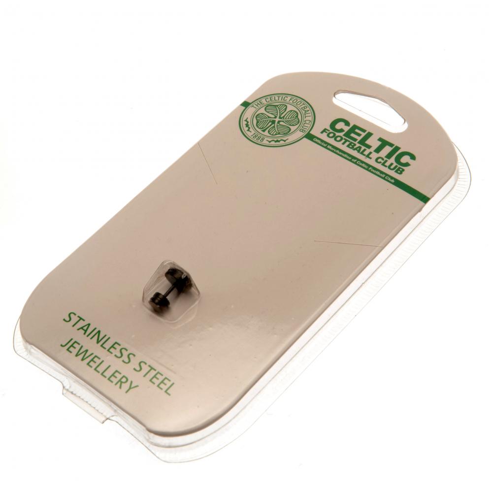 Official Celtic FC Black IP Stud Earring