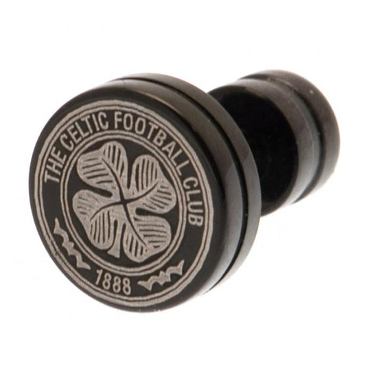 Official Celtic FC Black IP Stud Earring