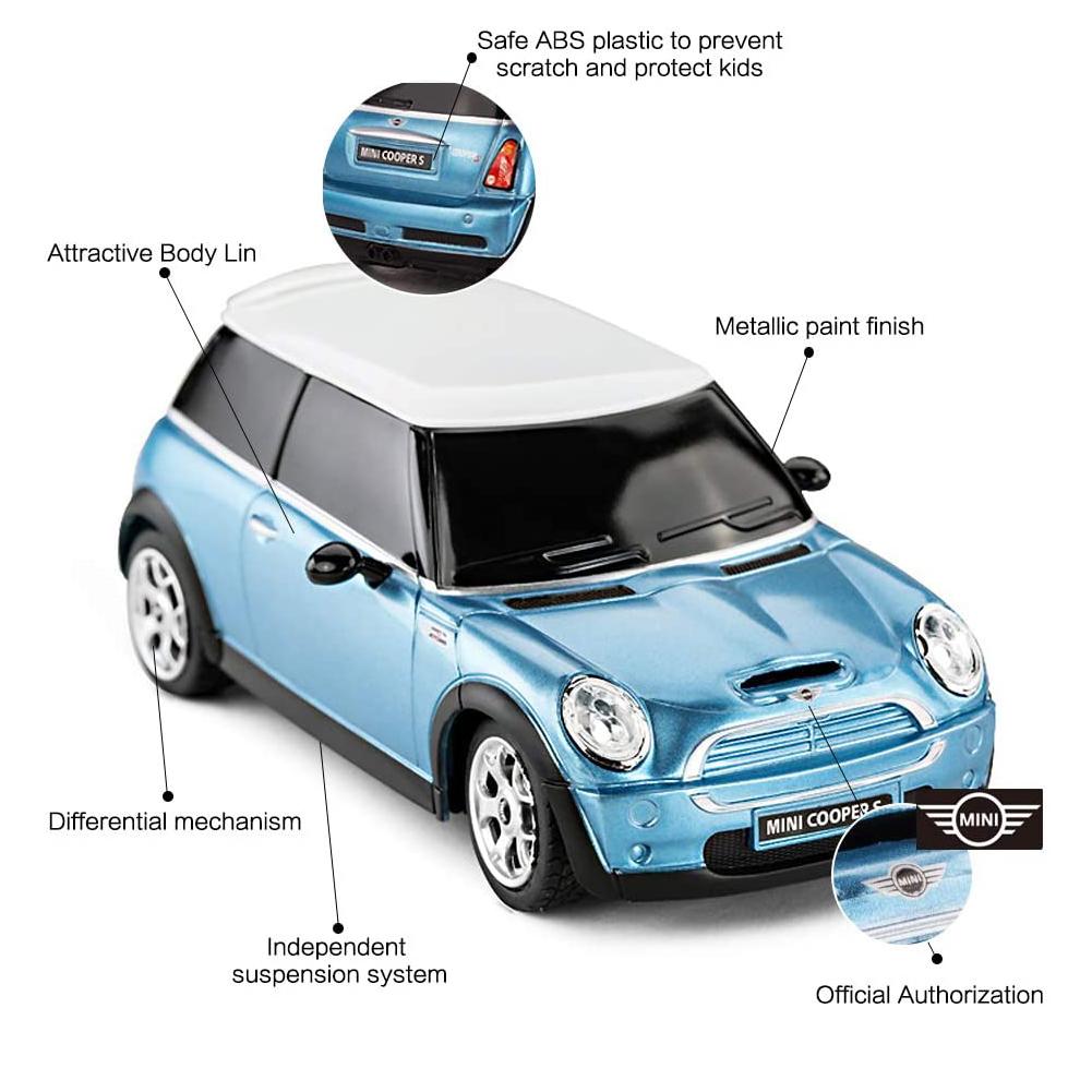 Official Mini Cooper S Radio Controlled Car 1:24 Scale Blue