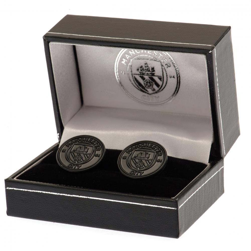 Official Manchester City FC Black IP Cufflinks