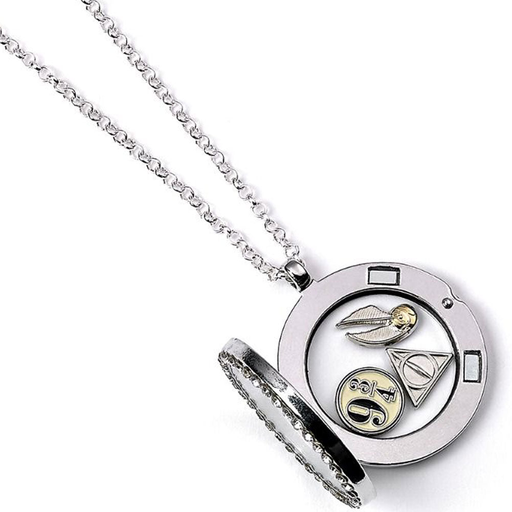 Official Harry Potter Silver Plated Charm Locket Necklace