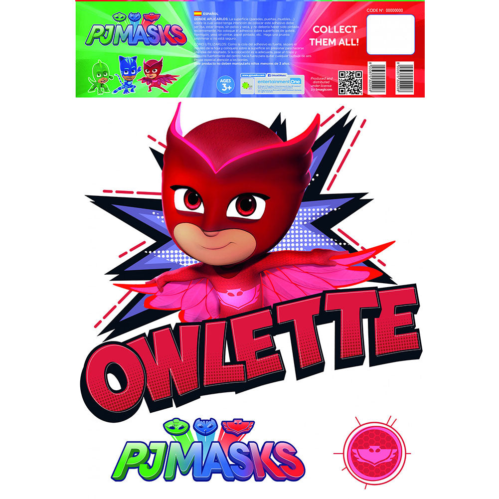 Official PJ Masks Wall Sticker A3 Owlette