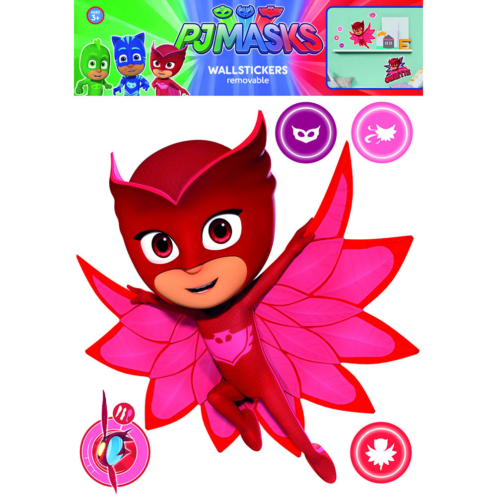 Official PJ Masks Wall Sticker A3 Owlette