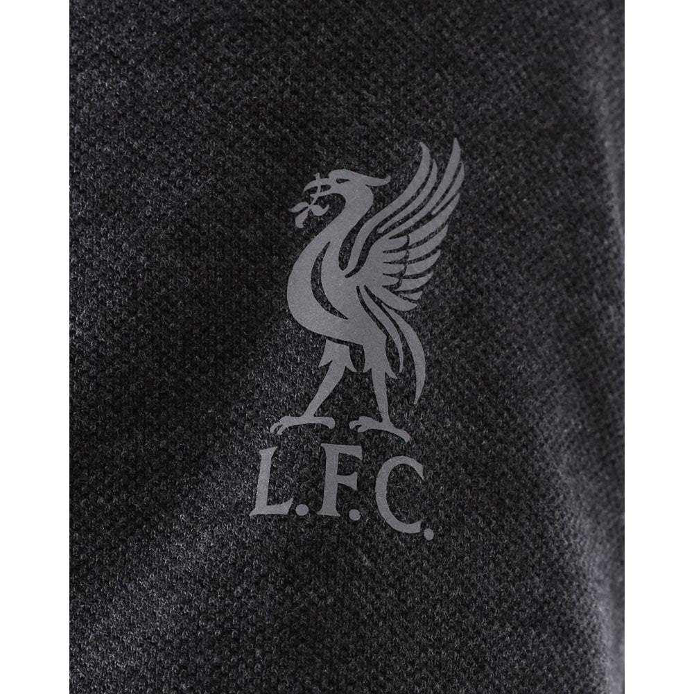 Official Liverpool FC Neon Panel Polo Mens Charcoal Small