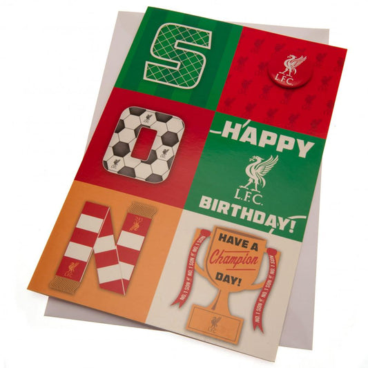 Official Liverpool FC Son Birthday Card