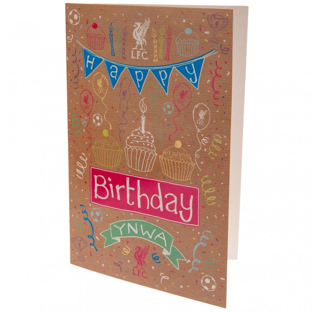 Official Liverpool FC Girl Birthday Card