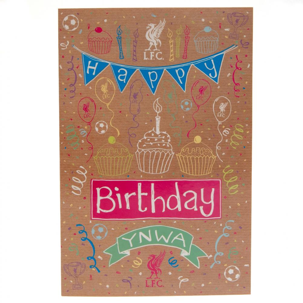 Official Liverpool FC Girl Birthday Card