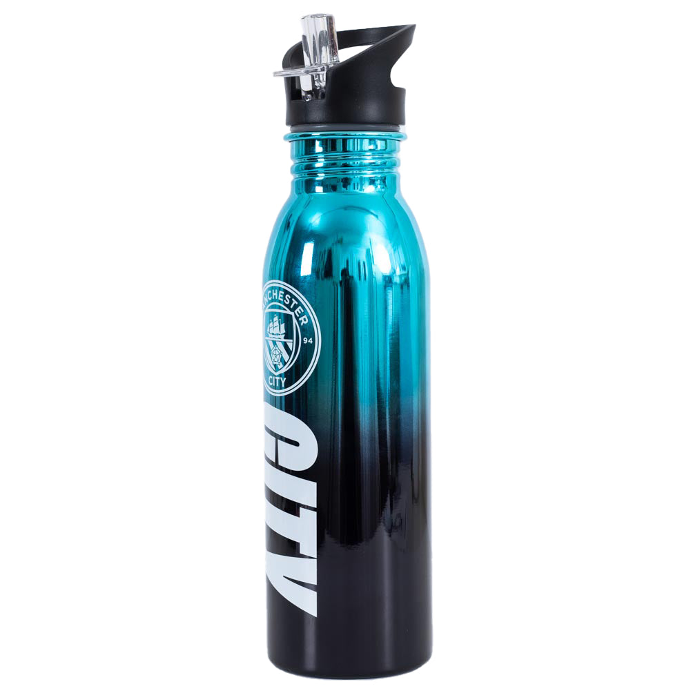 Official Manchester City FC UV Metallic Drinks Bottle