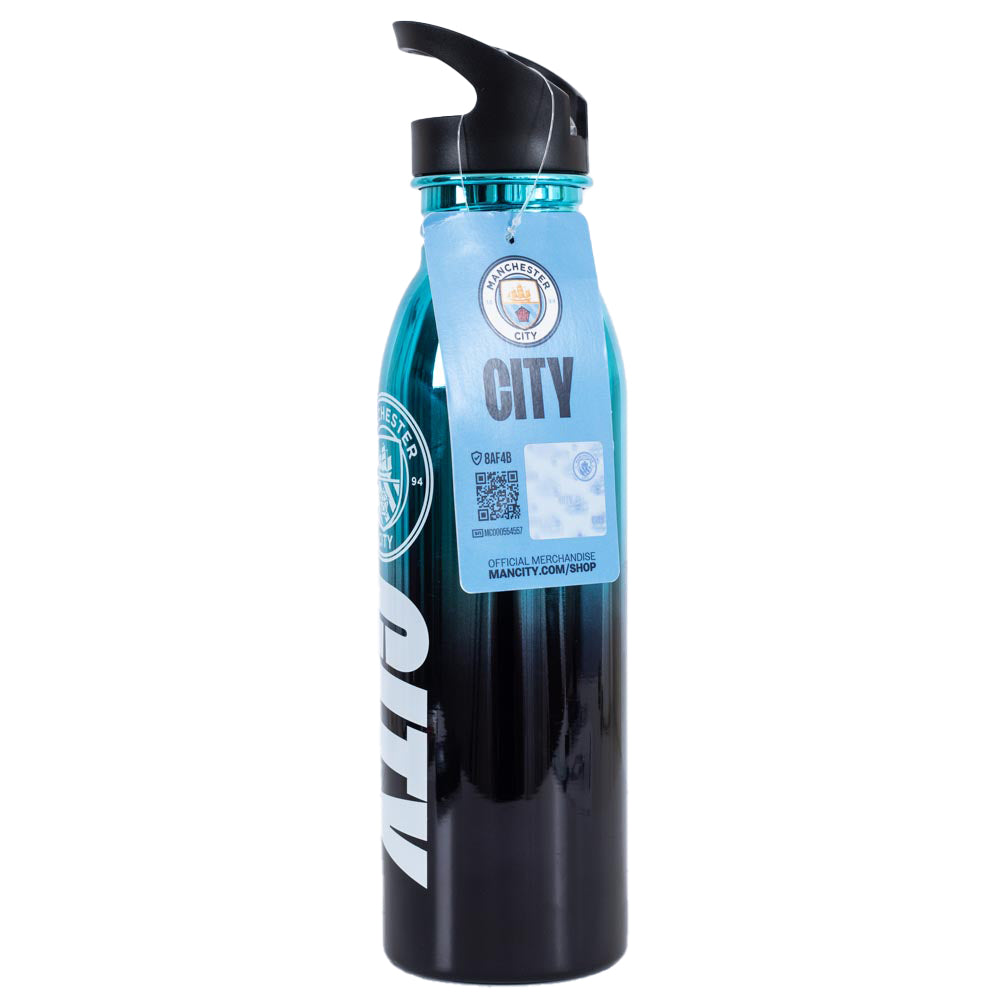 Official Manchester City FC UV Metallic Drinks Bottle