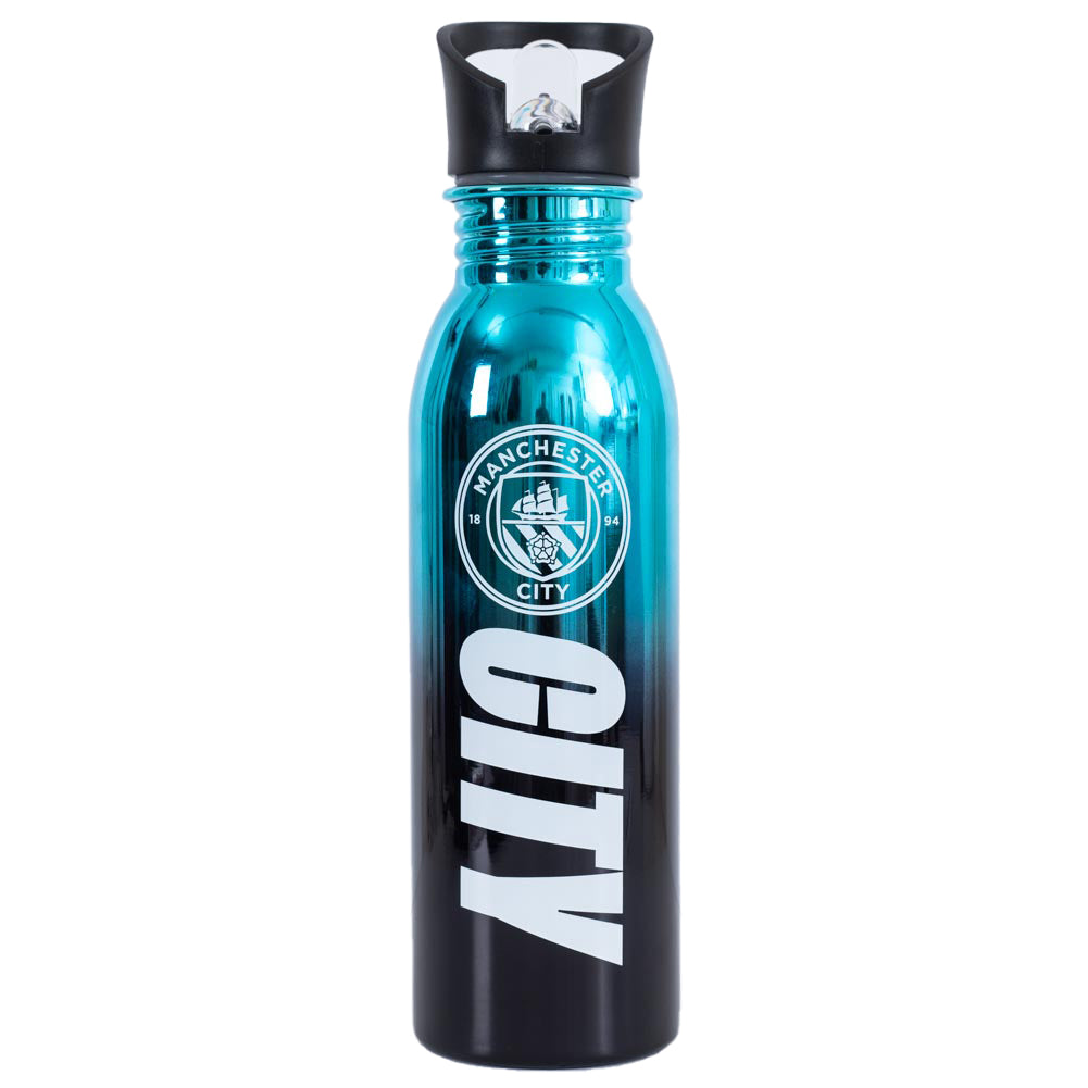 Official Manchester City FC UV Metallic Drinks Bottle