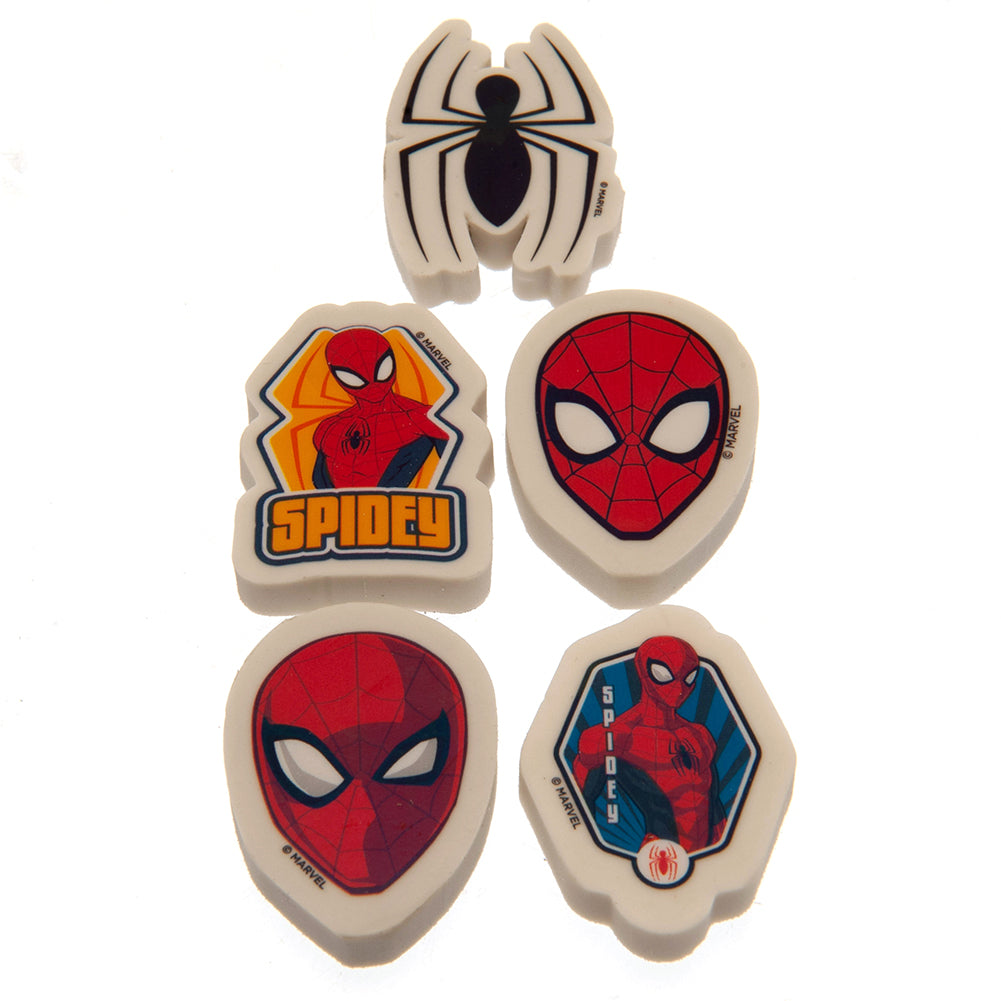 Official Spider-Man 5pk Eraser Set