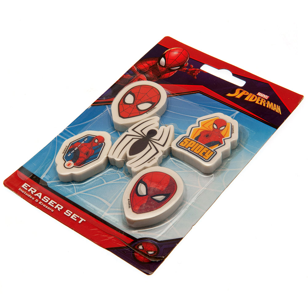 Official Spider-Man 5pk Eraser Set