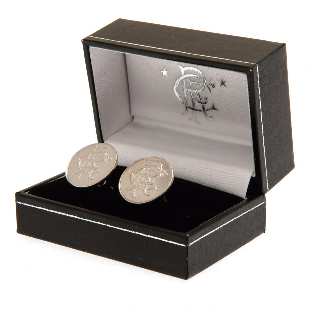 Official Rangers FC Silver Plated Formed Cufflinks