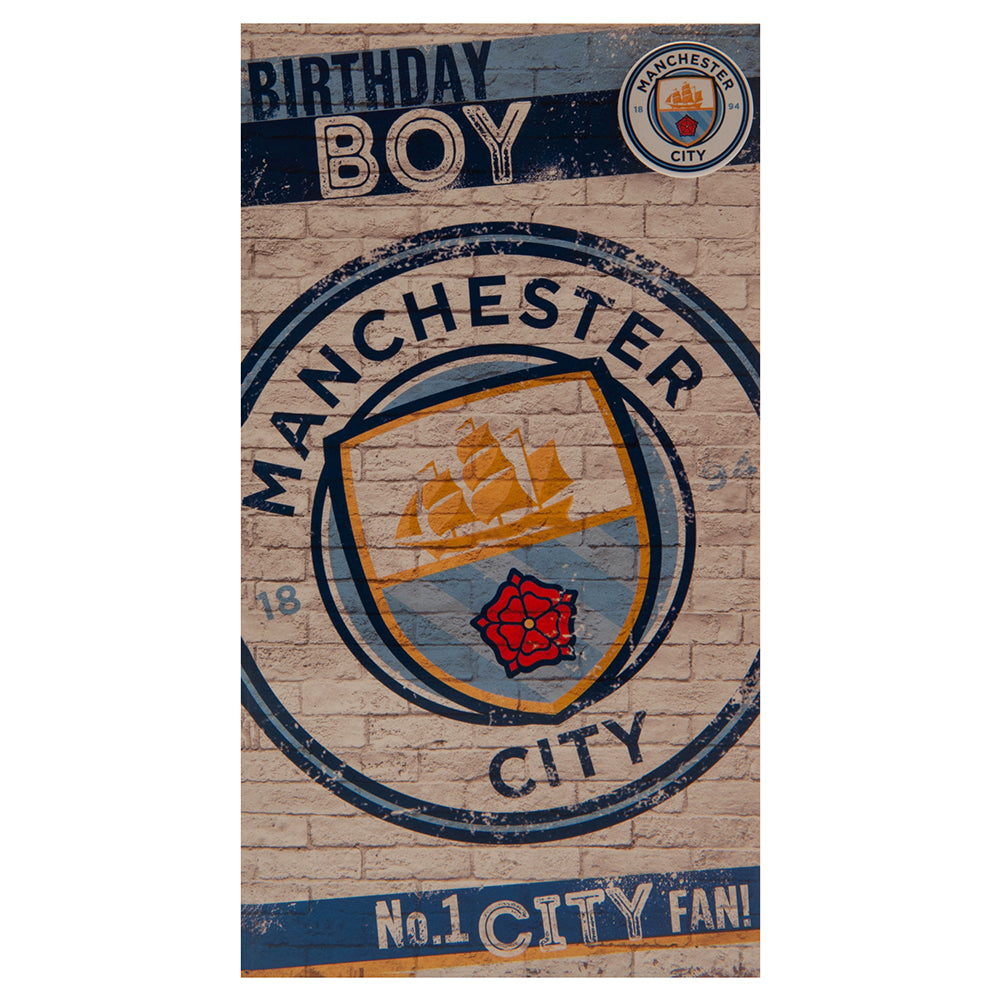 Official Manchester City FC Boy Birthday Card