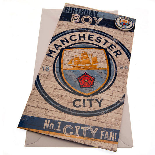 Official Manchester City FC Boy Birthday Card