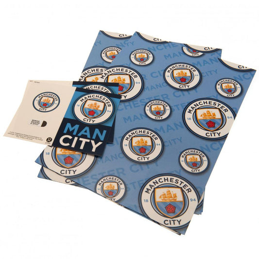 Official Manchester City FC Crest Gift Wrap