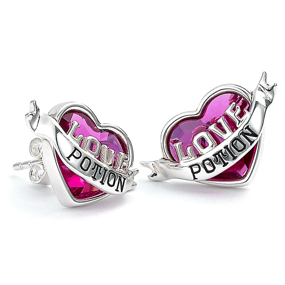 Official Harry Potter Sterling Silver Crystal Earrings Love Potion