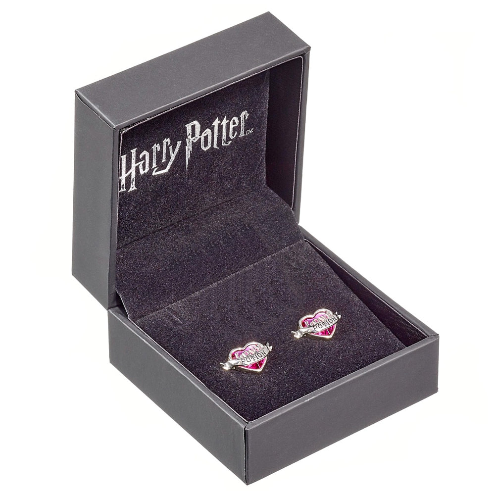 Official Harry Potter Sterling Silver Crystal Earrings Love Potion