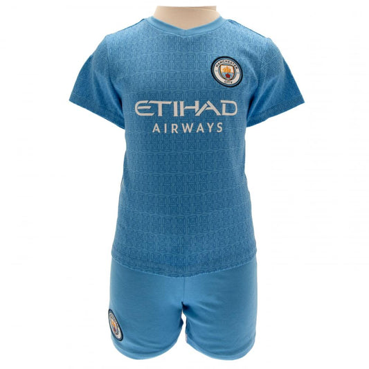 Official Manchester City FC Shirt & Short Set 9-12 Mths SQ