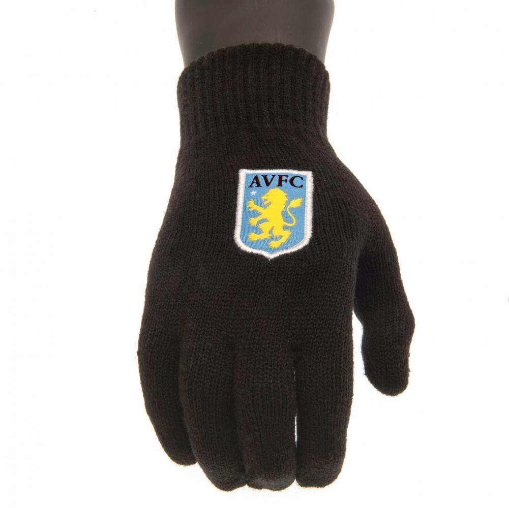 Official Aston Villa FC Knitted Gloves Junior