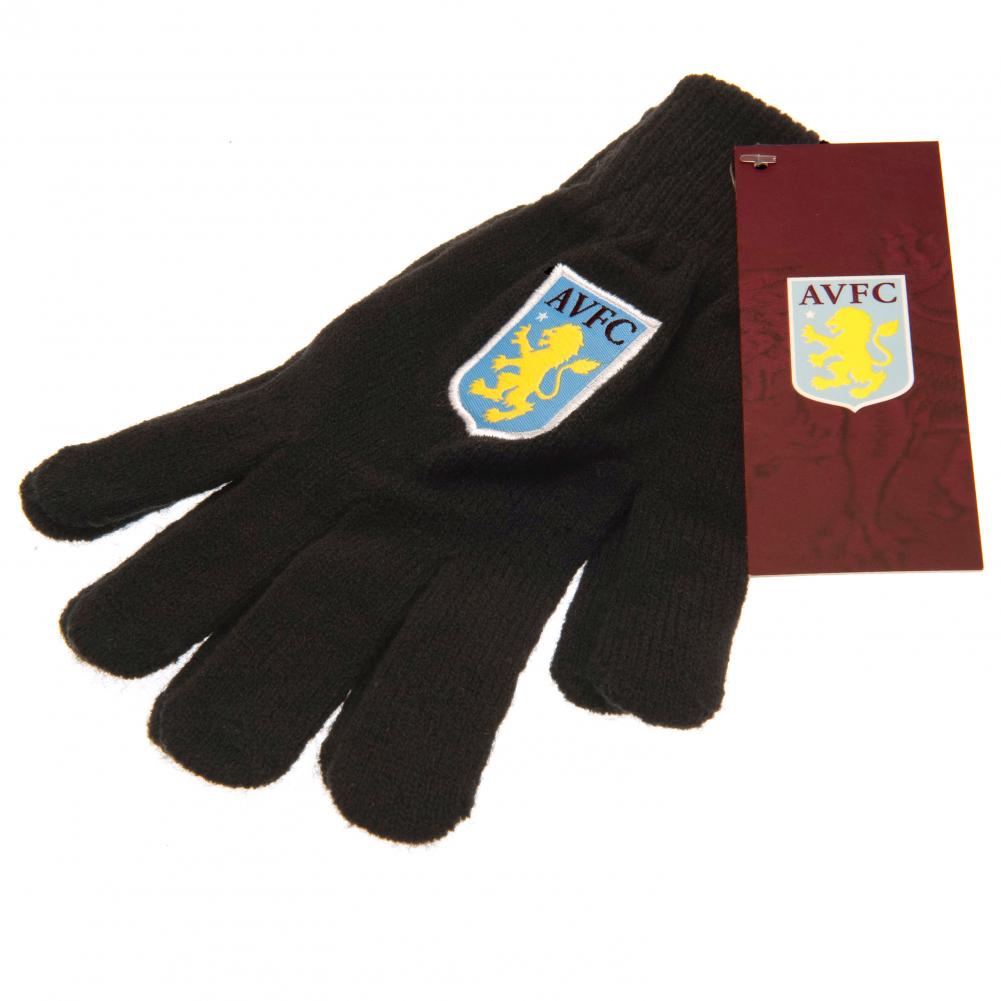 Official Aston Villa FC Knitted Gloves Junior