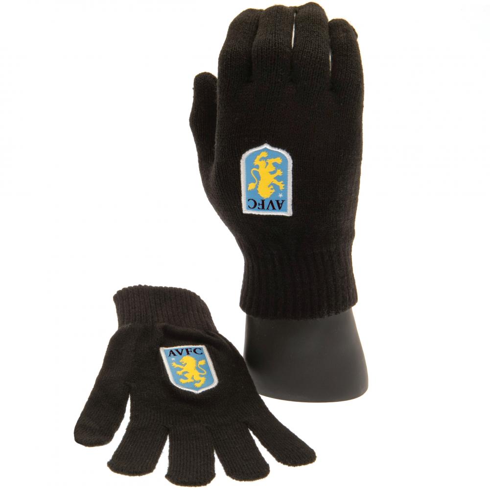 Official Aston Villa FC Knitted Gloves Junior