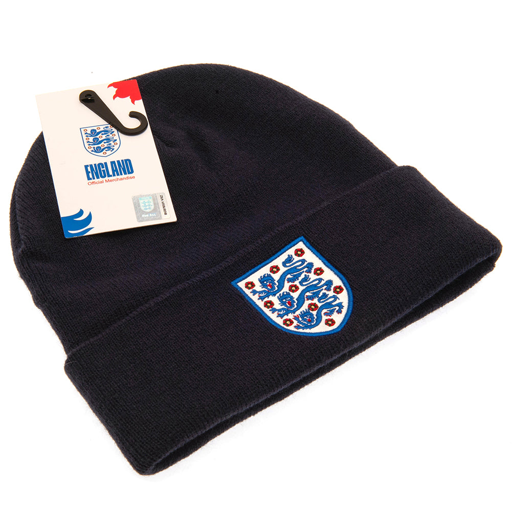 Official England FA Navy Cuff Beanie