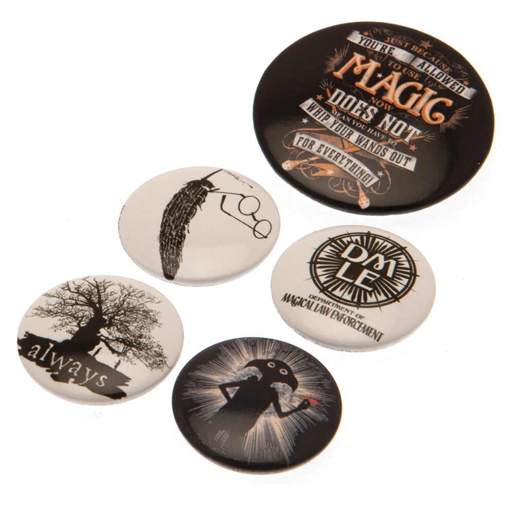 Official Harry Potter Button Badge Set Magic