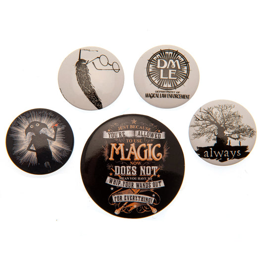 Official Harry Potter Button Badge Set Magic