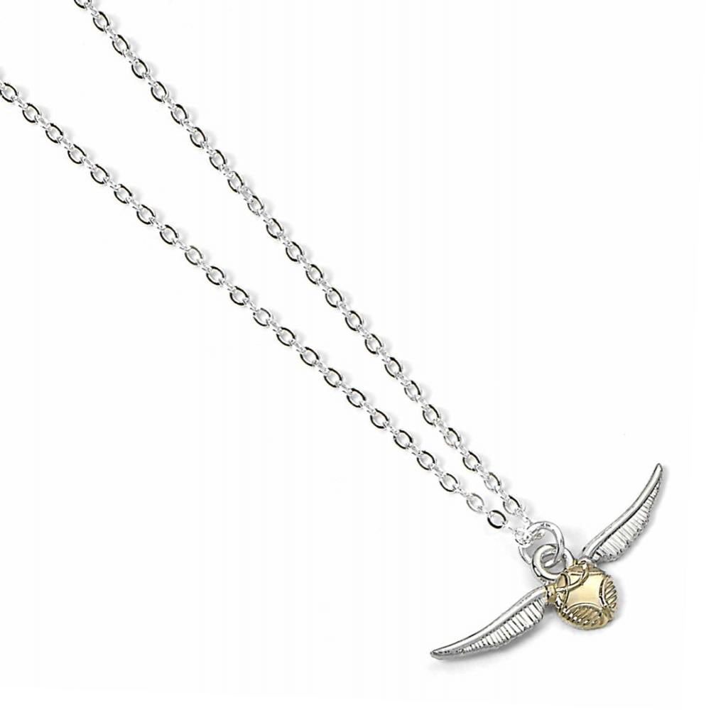 Official Harry Potter Silver Plated Necklace Golden Snitch