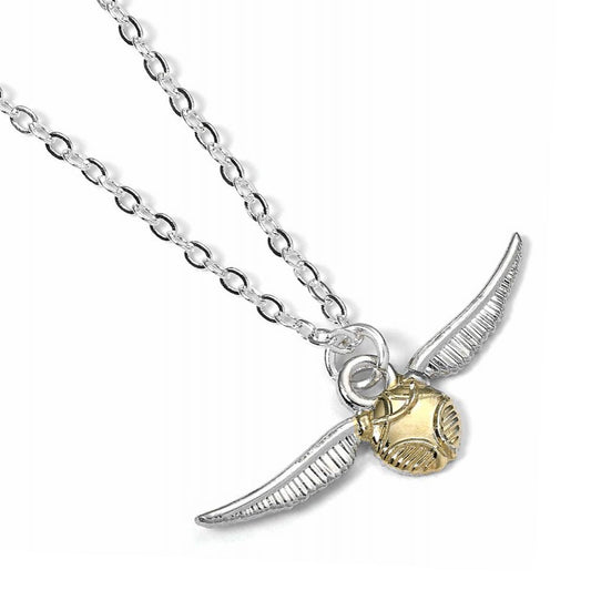 Official Harry Potter Silver Plated Necklace Golden Snitch