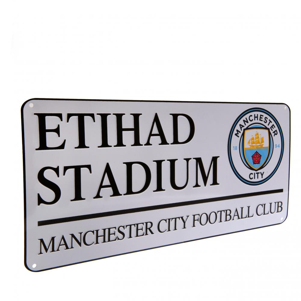 Official Manchester City FC White Street Sign