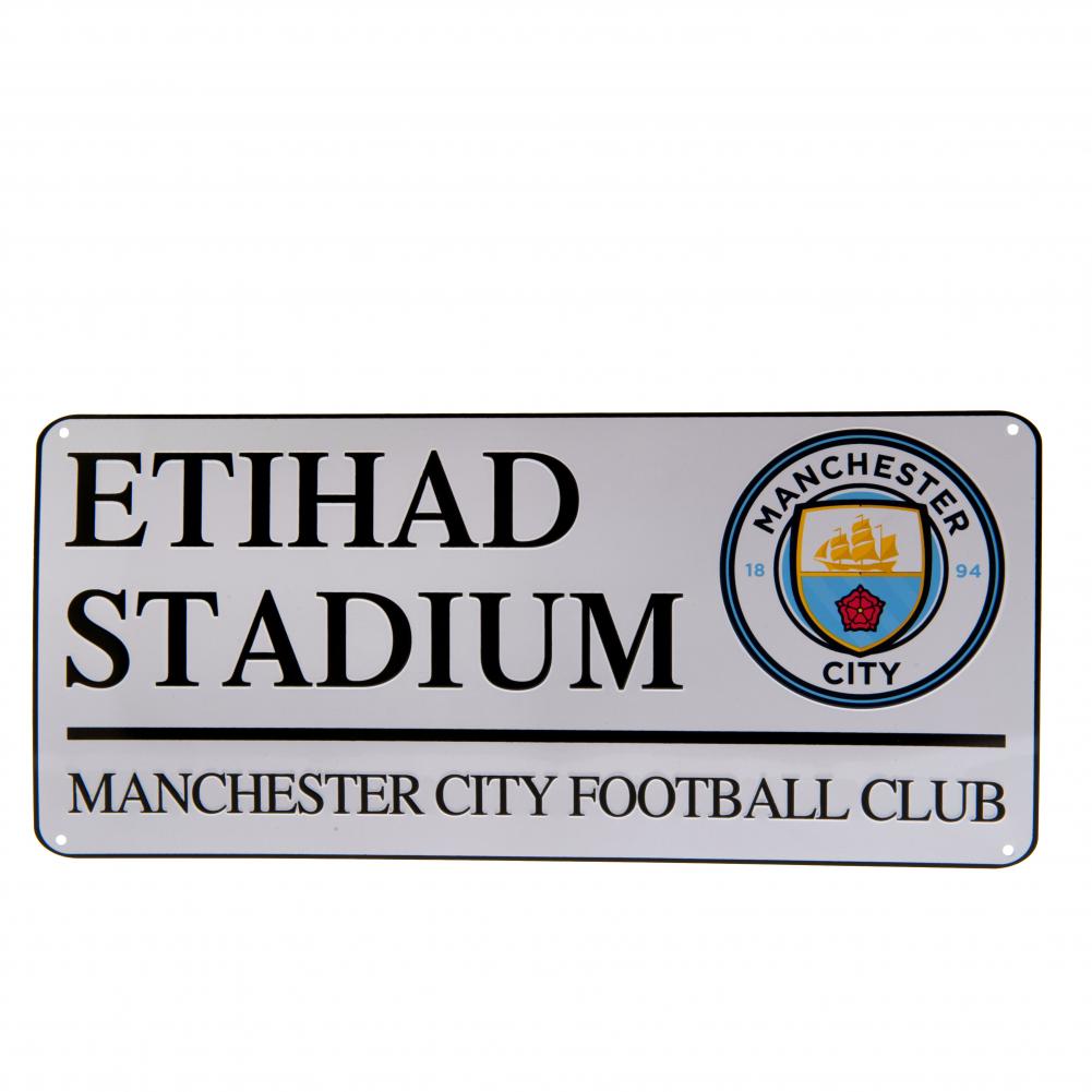 Official Manchester City FC White Street Sign