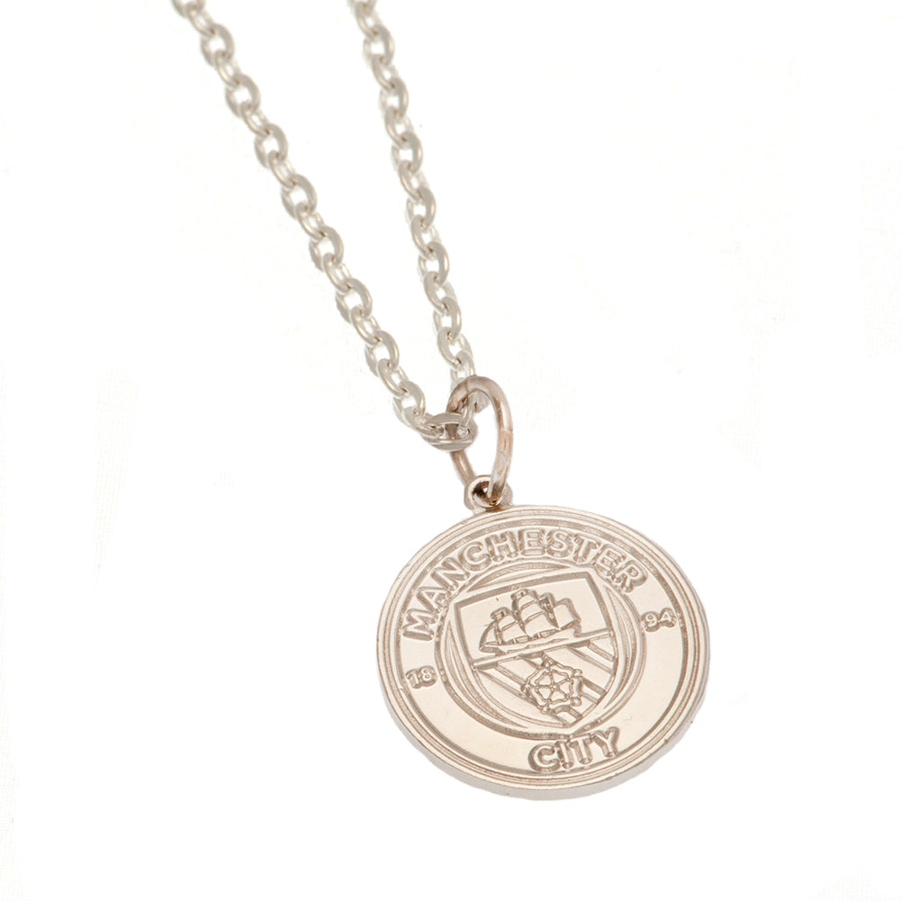 Official Manchester City FC Silver Plated Pendant & Chain