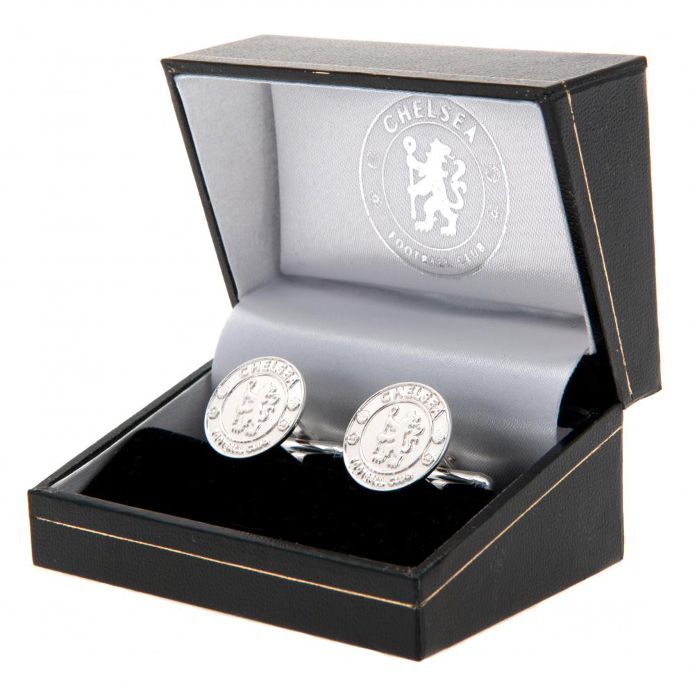 Official Chelsea FC Sterling Silver Crest Cufflinks