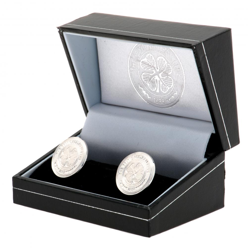 Official Celtic FC Sterling Silver Crest Cufflinks