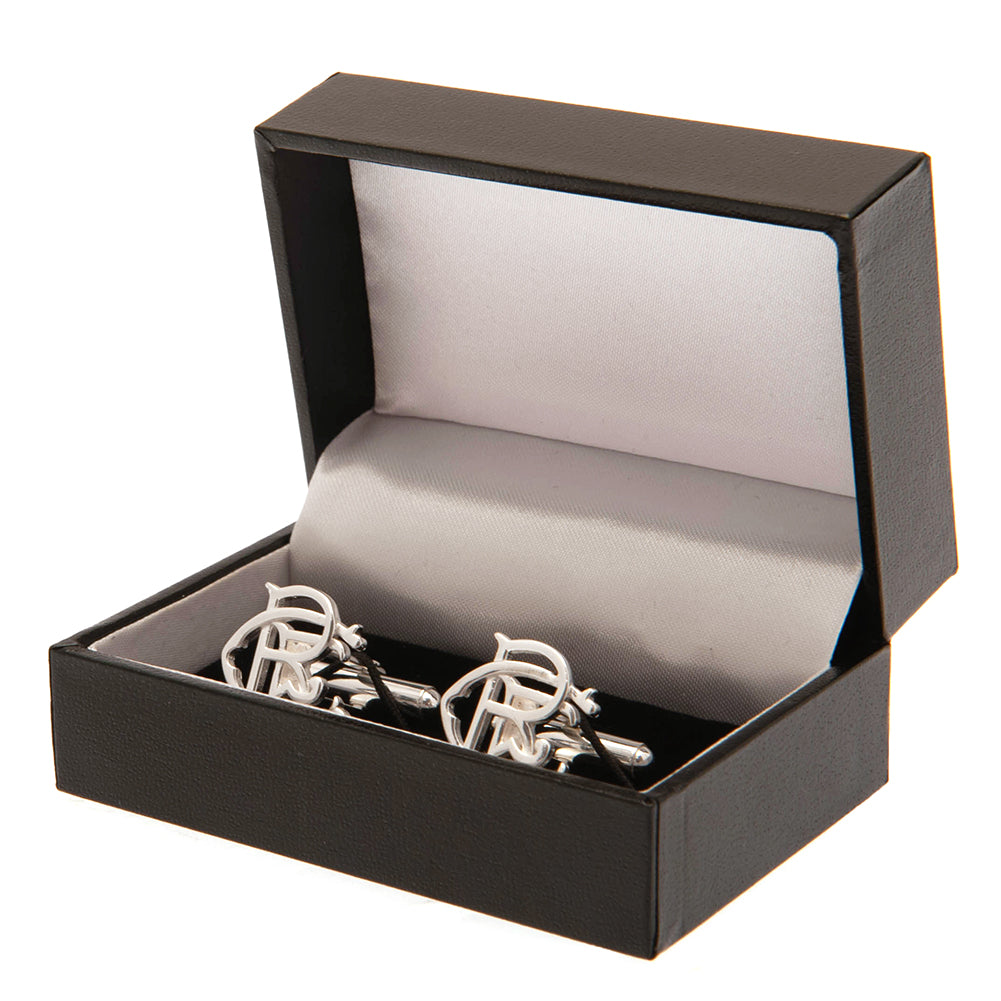 Official Rangers FC Sterling Silver Scroll Crest Cufflinks