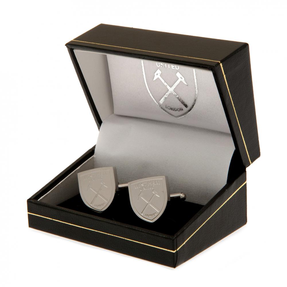 Official West Ham United FC Stainless Steel Formed Cufflinks