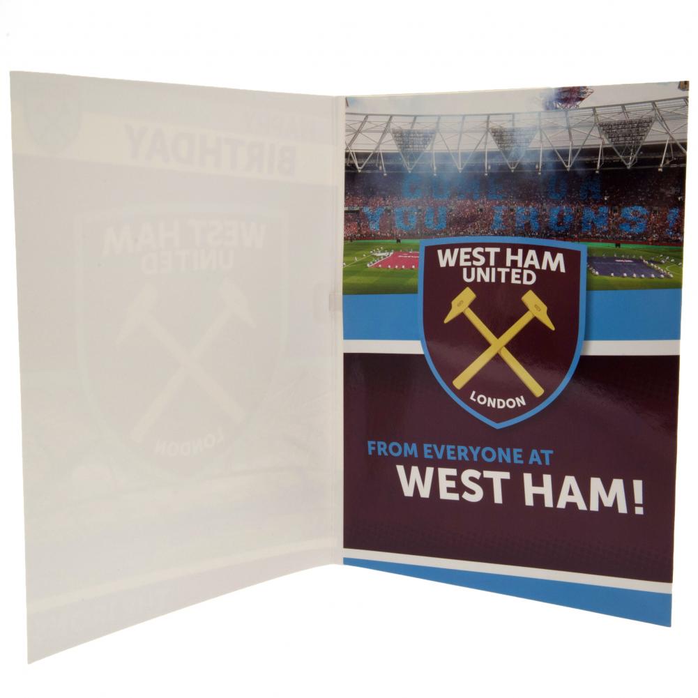 Official West Ham United FC Musical Birthday Card