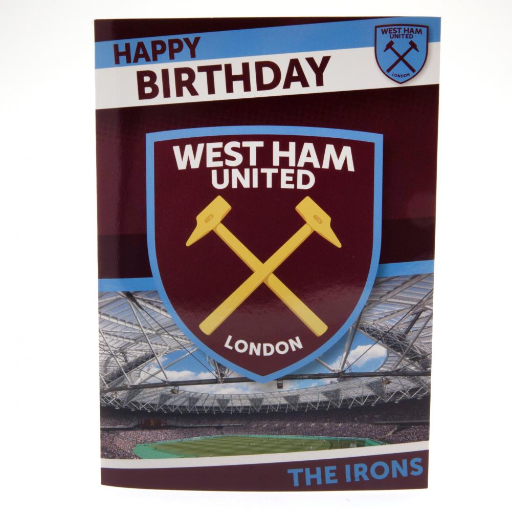 Official West Ham United FC Musical Birthday Card