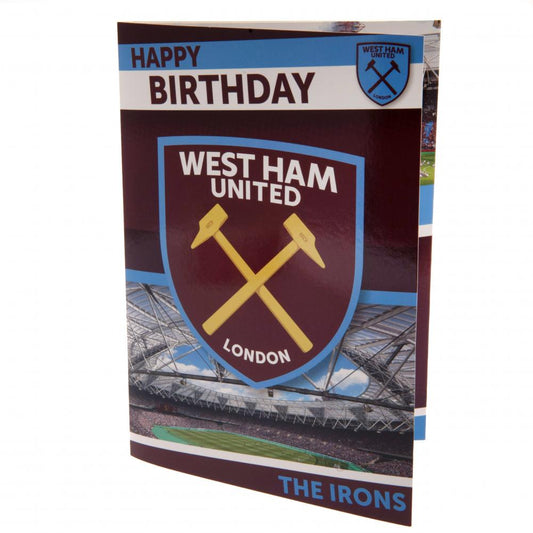 Official West Ham United FC Musical Birthday Card