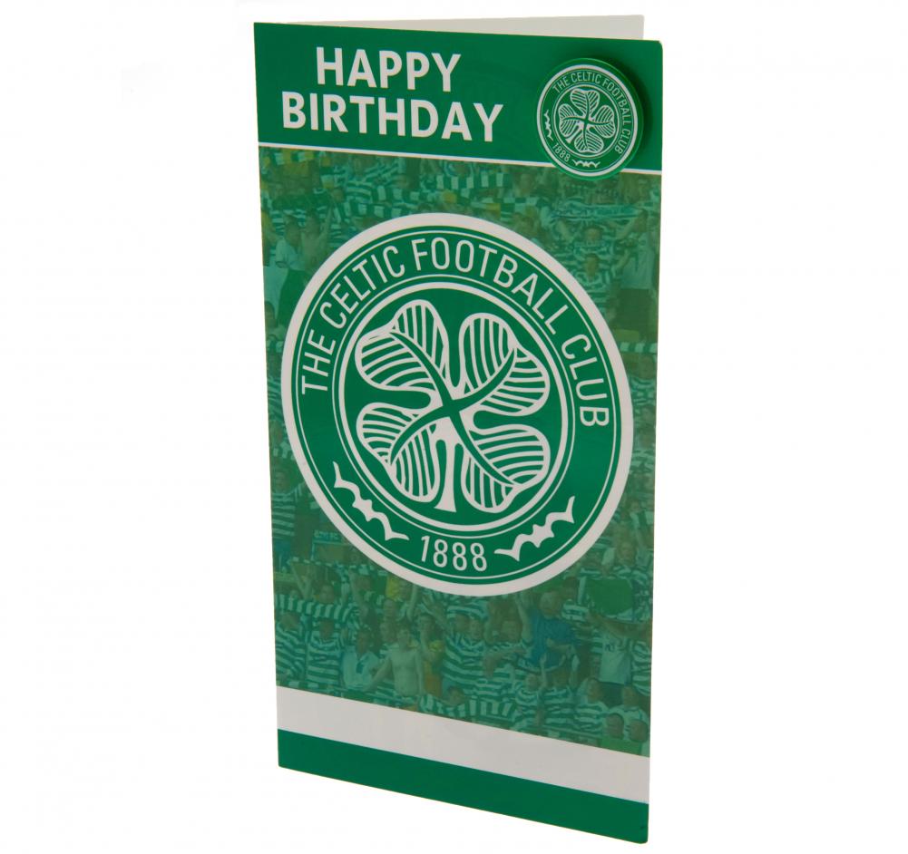 Official Celtic FC Birthday Card & Badge