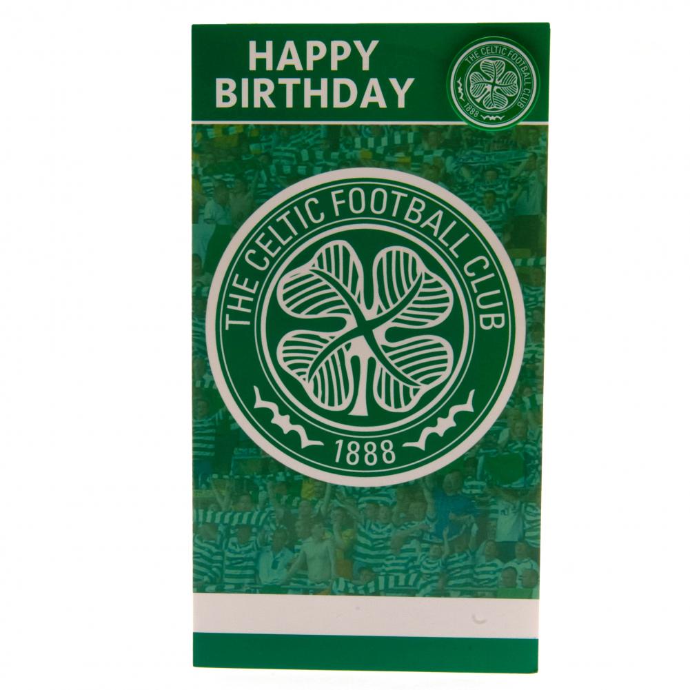 Official Celtic FC Birthday Card & Badge