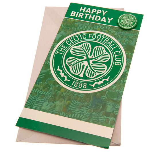 Official Celtic FC Birthday Card & Badge